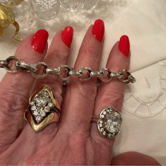 VINTAGE 925 SOLID STERLING MILOR ITALY LINK BRACELET WEIGHT 28 GRAMS 7 3/4” - Picture 5 of 15